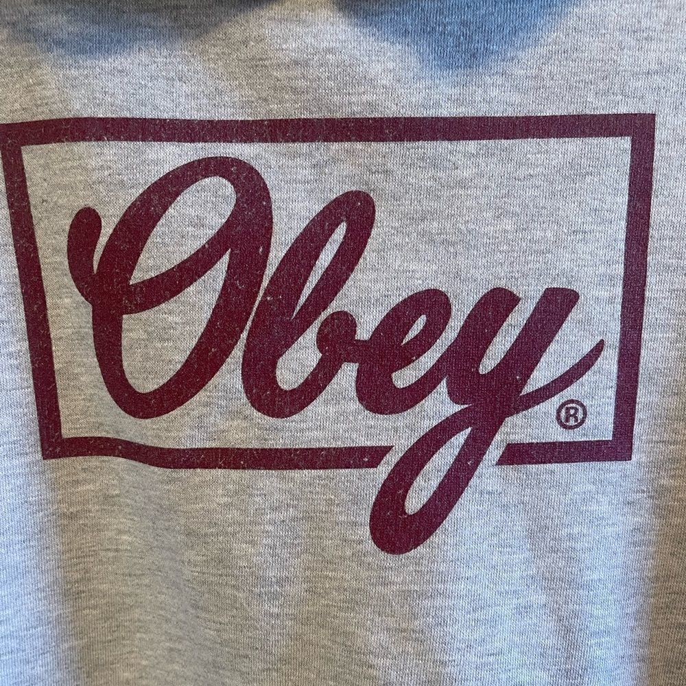Obey grey hoodie sz M - Picture 2 of 6